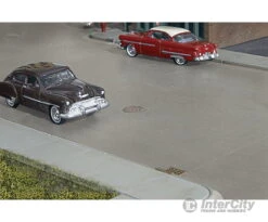 Walthers Cornerstone 3155 Concrete Street System -- Straight Sections Pkg(10) With Accessories