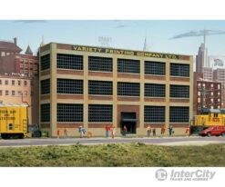 Walthers Cornerstone 3161 Variety Printing Background Building -- Kit - 12-1/4 X 2-3/4 X 6-11/16" 30.6 X 6.8 X 16.7cm