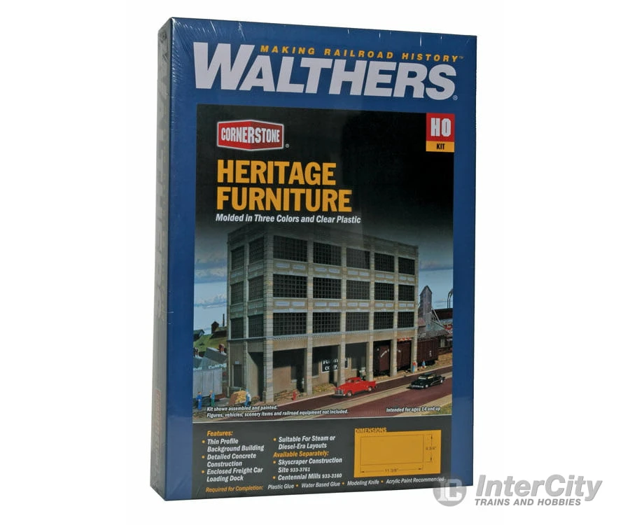 Walthers Cornerstone 3164 Heritage Furniture Background Building -- Kit - Back Wall 11-3/8 X 4-3/4 X 8-15/16" 28.4 X 11.8 X 22.3cm 4 Walthers Cornerstone 3164 Heritage Furniture Background Building -- Kit - Back Wall 11-3/8 X 4-3/4 X 8-15/16" 28.4 X 11.8 X 22.3cm - Image 2