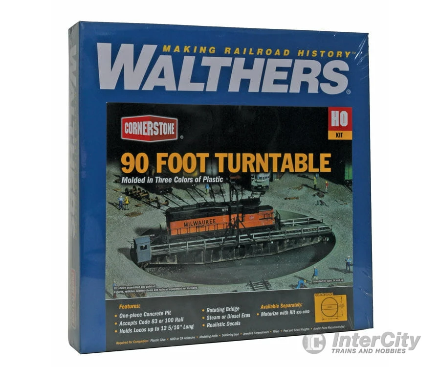 Walthers Cornerstone 3171 90' Turntable -- Kit - Pit Diameter: 13-3/16" 33cm; Bridge Holds Loco Up To 12-3/8" 30.9cm 4 Walthers Cornerstone 3171 90' Turntable -- Kit - Pit Diameter: 13-3/16" 33cm; Bridge Holds Loco Up To 12-3/8" 30.9cm - Image 2