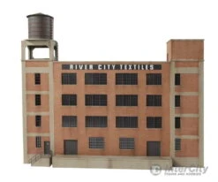 Walthers Cornerstone 3178 River City Textiles Background Building -- Kit - 12-7/8 X 2-3/8 X 11-1/8" 32.1 X 5.9 X 27.8cm -Walthers Sales walthers cornerstone 3178 river city textiles background building kit 12 7 8 x 2 3 11 1 32 5 9 27 8cm structures 237