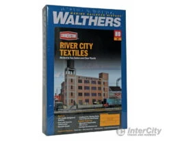Walthers Cornerstone 3178 River City Textiles Background Building -- Kit - 12-7/8 X 2-3/8 X 11-1/8" 32.1 X 5.9 X 27.8cm -Walthers Sales walthers cornerstone 3178 river city textiles background building kit 12 7 8 x 2 3 11 1 32 5 9 27 8cm structures 537