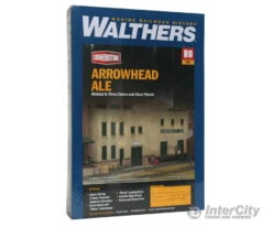 Walthers Cornerstone 3193 Arrowhead Ale Background Building -- Kit - 12-1/4 X 4-5/8 X 2-1/8" 31.1 X 11.7 X 5.4cm -Walthers Sales walthers cornerstone 3193 arrowhead ale background building kit 12 1 4 x 5 8 2 31 11 7 4cm structures 795
