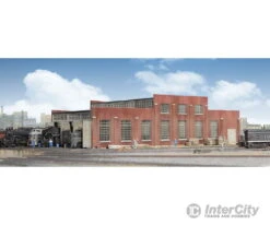 Walthers Cornerstone 3260 3-Stall Modern Roundhouse -- Kit - 10-13/16 X 3-15/16" 27.4 X 10cm; Stall Width At Rear 3-3/16" 8.1cm