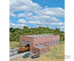 Walthers Cornerstone 3266 Two-Stall 130' Brick Diesel House -- Kit - 10-3/4 X 6-3/4 X 3-1/4" 27.3 X 17.1 X 8.2cm