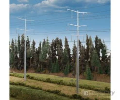 Walthers Cornerstone 3343 Modern High Voltage Transmission Towers - Kit -- Each Pole Stands 9-3/4" 24.7cm Tall