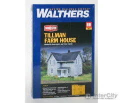 Walthers Cornerstone 3789 Tillman Farm House -- Kit - 4-11/16 X 4-1/4 X 4-3/8" 11.9 X 10.7 X 11.1cm -Walthers Sales walthers cornerstone 3789 tillman farm house kit 4 11 16 x 1 3 8 9 10 7 1cm structures 825