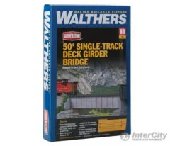 Walthers Cornerstone 4506 50' Single-Track Railroad Deck Girder Bridge -- Kit 6-7/8 X 1-3/16 X 1-3/16" 17.4 X 3.0 X 3.0cm -Walthers Sales walthers cornerstone 4506 50 single track railroad deck girder bridge kit 6 7 8 x 1 3 16 17 4 0 0cm structures 150