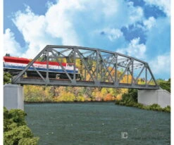 Walthers Cornerstone 4522 Arched Pratt Truss Railroad Bridge -- Double-Track Kit - 23 X 5 X 5-1/4" 58.4 X 12.7 X 13.3cm
