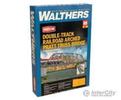 Walthers Cornerstone 4522 Arched Pratt Truss Railroad Bridge -- Double-Track Kit - 23 X 5 X 5-1/4" 58.4 X 12.7 X 13.3cm -Walthers Sales walthers cornerstone 4522 arched pratt truss railroad bridge double track kit 23 x 5 1 4 58 12 7 13 3cm structures 630