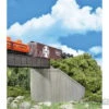 Walthers Cornerstone 4551 Single-Track Railroad Bridge Concrete Abutments Pkg(2) -- Kit - 4-9/16 X 8-9/16 X 4-7/16" 11.5 X 21.7 X 11.2cm