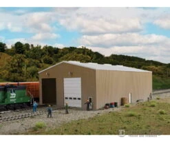 Walthers Cornerstone HO 2986 Modern Double-Track Engine House -- Kit - 11 X 7 X 4-1/4" 27.9 X 17.7 X 10.7cm