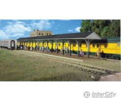 Walthers Cornerstone HO 3188 Wood Station Shed & Platform -- Kit - 4 Sections Each: 5-5/8 X 2-3/8 X 2-3/8" 14 X 5.9 X 5.9cm