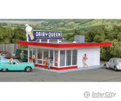 Walthers Cornerstone HO 3484 Vintage Dairy Queen(R) -- Kit - 5-1/16 X 3-1/2 X 2-3/8" 12.8 X 8.8 X 6cm -Walthers Sales walthers cornerstone ho 3484 vintage dairy queen r kit 5 1 16 x 3 2 8 12 6cm structures 686