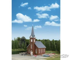 Walthers Cornerstone HO 3496 Brick Church -- Kit - 8-1/16 X 4-9/16 X 10-3/4" 20.4 X 11.5 X 27.2cm