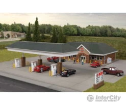 Walthers Cornerstone HO 3537 Modern Gas Station -- Kit - Main Building: 10-7/16 X 6-1/2 X 3-1/8" 26.5 X 16.5 X 7.9cm