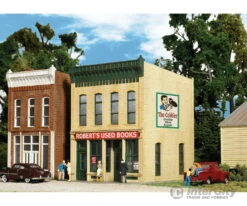 Walthers Cornerstone HO 3659 Robert's Used Books -- Kit - 2-1/2 X 4-1/4 X 4-5/8" 6.2 X 10.6 X 11.5cm