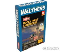 Walthers Cornerstone HO 3663 Rocky Point Lighthouse -- Kit - 3 X 8-1/8 X 8-7/8" 7.5 X 20.3 X 22.8cm -Walthers Sales walthers cornerstone ho 3663 rocky point lighthouse kit 3 x 8 1 7 5 20 22 8cm structures 586