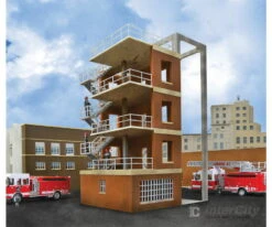 Walthers Cornerstone HO 3766 Fire Department Drill Tower -- Kit - 4-1/8 X 3-7/16 X 7" 10.5 X 8.7 X 17.8cm