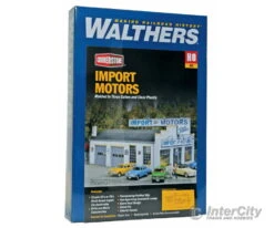 Walthers Cornerstone HO 4023 Import Motors -- Kit - 7-1/4 X 5-3/8 X 3-7/8" 18.4 X 13.6 X 9.4cm -Walthers Sales walthers cornerstone ho 4023 import motors kit 7 1 4 x 5 3 8 18 13 6 9 4cm structures 978