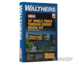 Walthers Cornerstone HO 4500 30' Single-Track Railroad Through Girder Bridge -- Kit - 4-7/32 X 2-3/8 X 1" 10.7 X 6 X 2.5cm -Walthers Sales walthers cornerstone ho 4500 30 single track railroad through girder bridge kit 4 7 32 x 2 3 8 1 10 6 5cm tunnels bridges 975