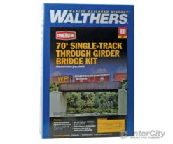 Walthers Cornerstone HO 4502 70' Single-Track Railroad Through Girder Bridge -- Kit - 9-3/4 X 2-3/8 X 1-5/16" 24.7 X 6 X 3.3cm -Walthers Sales walthers cornerstone ho 4502 70 single track railroad through girder bridge kit 9 3 4 x 2 8 1 5 16 24 7 6 3cm tunnels bridges 306