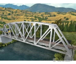Walthers Cornerstone HO 4521 Arched Pratt Truss Railroad Bridge -- Single-Track - Kit - 23 X 3-1/16 X 5-1/4" 58.4 X 7.8 X 13.3cm