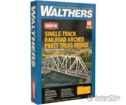 Walthers Cornerstone HO 4521 Arched Pratt Truss Railroad Bridge -- Single-Track - Kit - 23 X 3-1/16 X 5-1/4" 58.4 X 7.8 X 13.3cm -Walthers Sales walthers cornerstone ho 4521 arched pratt truss railroad bridge single track kit 23 x 3 1 16 5 4 58 7 8 13 3cm tunnels bridges 968