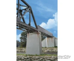 Walthers Cornerstone HO 4550 Single-Track Railroad Bridge Concrete Piers Pkg(2) -- Kit - 5-1/8 X 1-1/8 X 3-3/4" 13 X 2.8 X 9.5cm (Includes Cutwater)