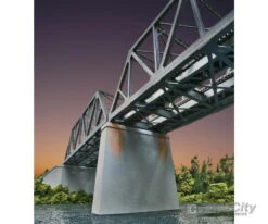 Walthers Cornerstone HO 4552 Double-Track Railroad Bridge Concrete Pier 2-Pack -- Kit 5-7/16 X 1-1/4 X 5-1/8" 13.8 X 3.1 X 13cm