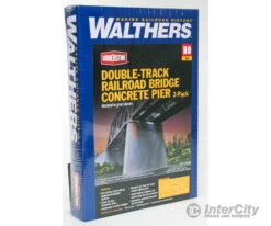Walthers Cornerstone HO 4552 Double-Track Railroad Bridge Concrete Pier 2-Pack -- Kit 5-7/16 X 1-1/4 X 5-1/8" 13.8 X 3.1 X 13cm -Walthers Sales walthers cornerstone ho 4552 double track railroad bridge concrete pier 2 pack kit 5 7 16 x 1 4 8 13 3 13cm tunnels bridges 420