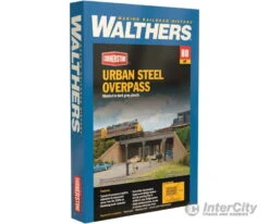Walthers Cornerstone HO 4561 Urban Steel Overpass -- Kit -Walthers Sales walthers cornerstone ho 4561 urban steel overpass kit tunnels bridges 734