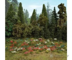 Walthers HO 1095 Assorted Flowers - Set Of 250 - Red, Blue, Yellow, Pink And White