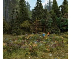 Walthers HO 1096 Assorted Wildflowers - Set Of 250 Pieces - Green, Yellow, Blue And White Plus Heather, Cornflowers, Lavender