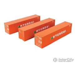 Walthers HO 18203 40' Flat Panel Container - 3-Pack - Hyundai