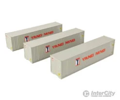 Walthers HO 18205 40' Flat Panel Container - 3-Pack - Yang Ming