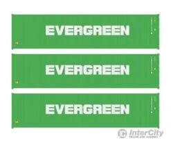 Walthers HO 18250 40' Fully Corrugated Container - 3-Pack - Evergreen
