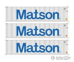 Walthers HO 18253 40' Fully Corrugated Container - 3-Pack - Matson
