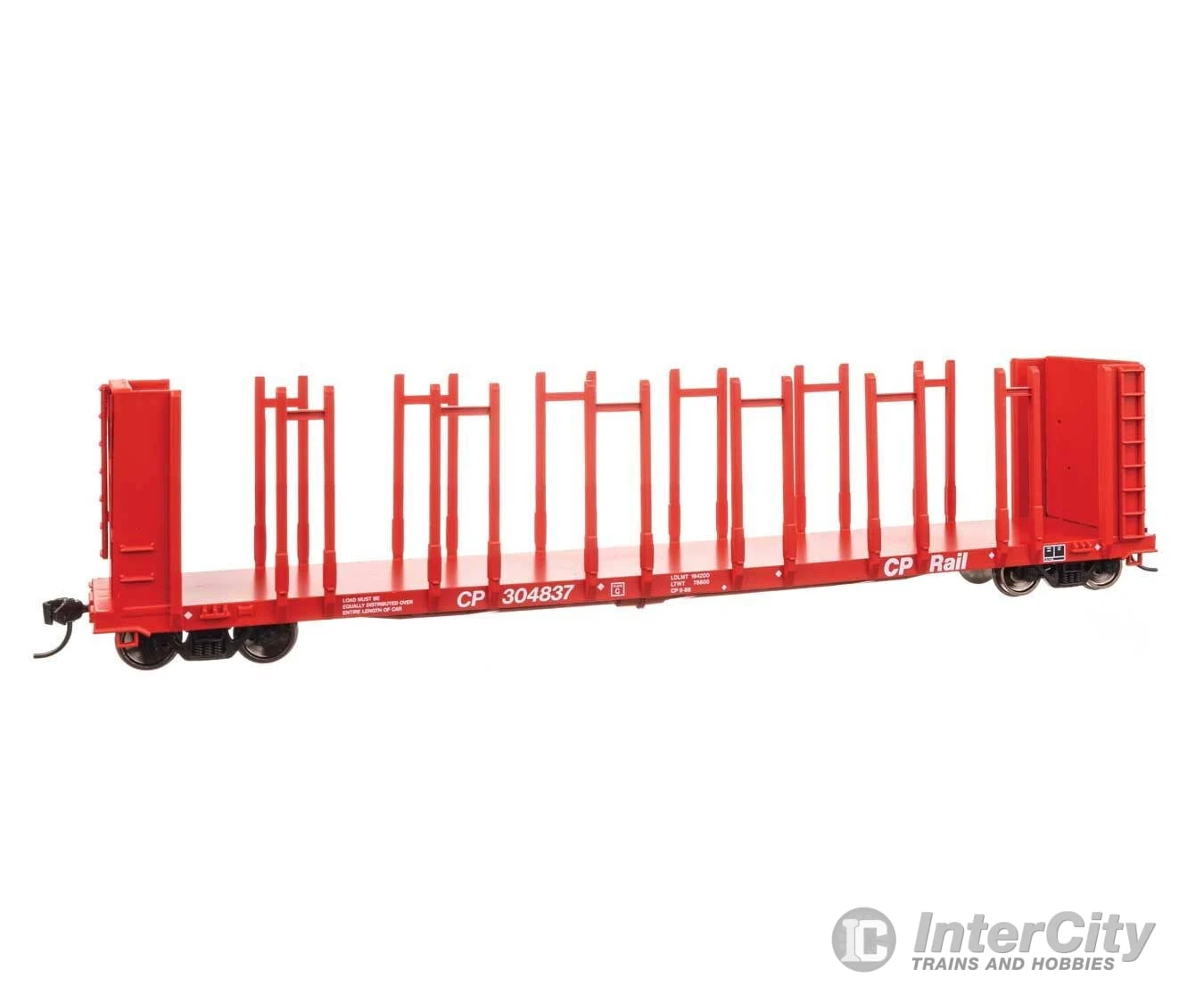 Walthers HO 50805 63' Pulpwood Flatcar - Ready To Run - Canadian Pacific #304837 4 Walthers HO 50805 63' Pulpwood Flatcar - Ready To Run - Canadian Pacific #304837 - Image 2