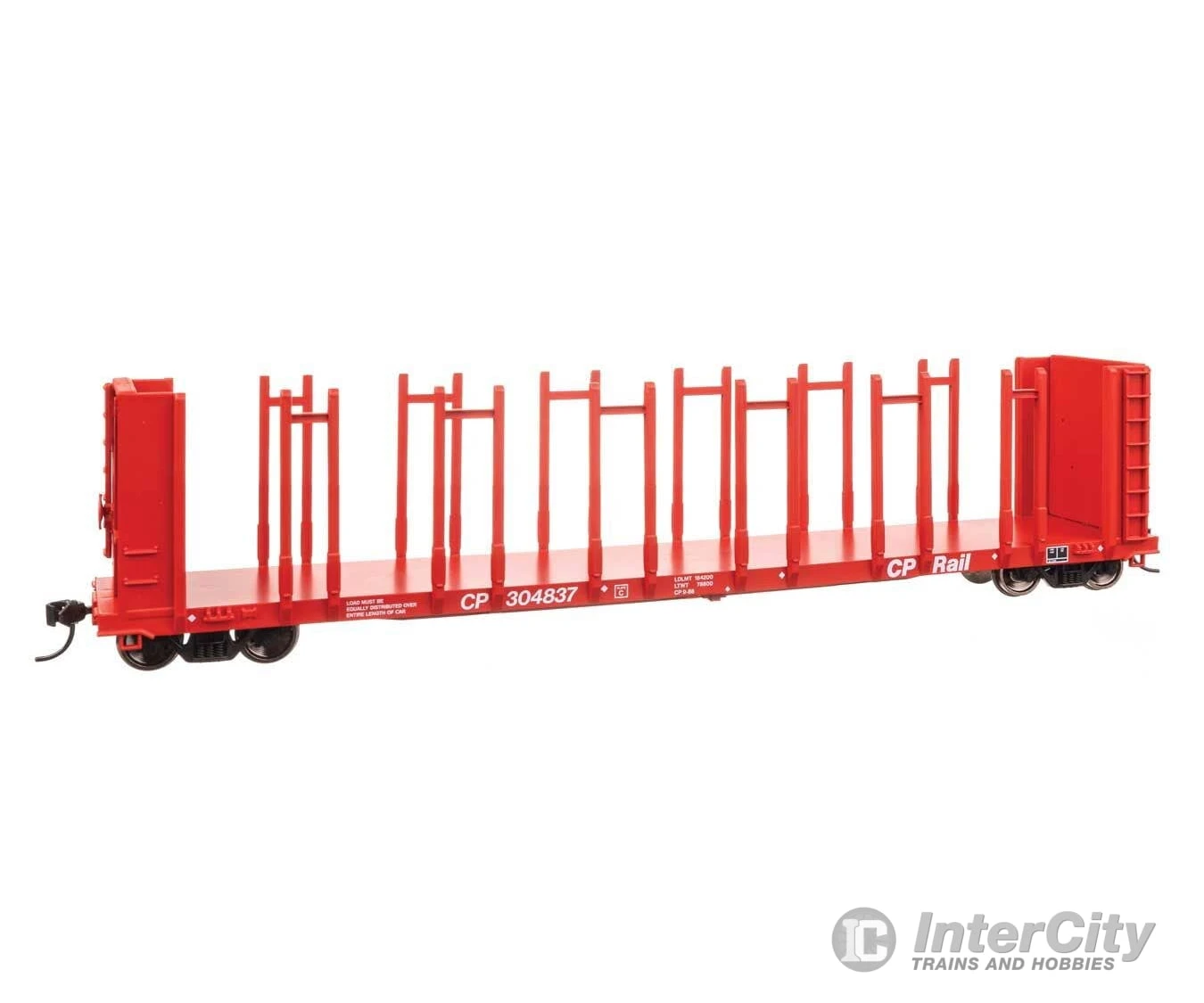 Walthers HO 50805 63' Pulpwood Flatcar - Ready To Run - Canadian Pacific #304837 3 Walthers HO 50805 63' Pulpwood Flatcar - Ready To Run - Canadian Pacific #304837