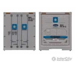 Walthers HO 8353 40' Hi Cube Smooth Side Reefer Container - Assembled - Maersk -Walthers Sales walthers ho 8353 40 hi cube smooth side reefer container assembled maersk freight cars 740