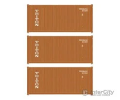 Walthers HO 949-18055 20' Fully Corrugated Container - 3-Pack - Triton