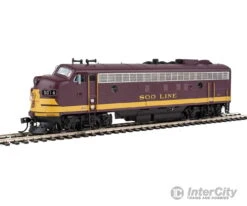 Walthers Life-Like 49520 HO EMD FP7 - F7B Standard DC -- Soo Line 501A, 501C (Maroon, Dulux Gold, Black)
