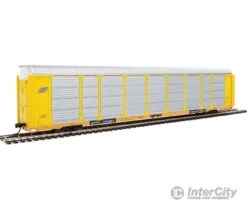 Walthers Life-Like HO 101418 89' Thrall Enclosed Tri-Level Auto Carrier - Ready To Run -- Chicago & North Western(TM) ETTX Flat #701581 (yellow, Silver)