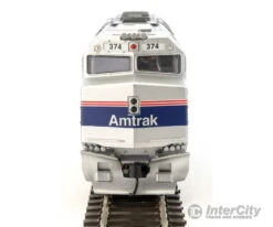 Walthers Mainline 19467 EMD F40PH - ESU Sound And DCC -- Amtrak(R) #374 (Phase IV; Silver, Wide Blue, Thin Red, White Stripes) -Walthers Sales walthers mainline 19467 emd f40ph esu sound and dcc amtrak r 374 phase iv silver wide blue thin red white stripes locomotives 930