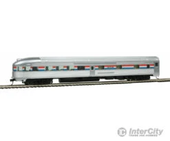 Walthers Mainline 30351 85' Budd Observation - Ready To Run -- Amtrak(R) (Phase III; Silver; Equal Red, White, Blue Stripes)
