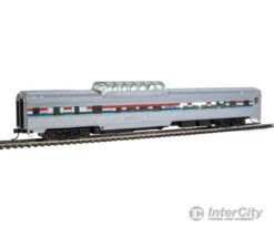 Walthers Mainline 30401 85' Budd Dome Coach - Ready To Run -- Amtrak (Phase III; Silver; Equal Red, White, Blue Stripes)