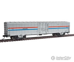 Walthers Mainline 31100 60' Thrall Material Handling Car MHC-2 - Ready To Run -- Amtrak(R) #1550 (Phase III; Equal Red, White, Blue Stripes)