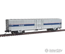 Walthers Mainline 31101 60' Thrall Material Handling Car MHC-2 - Ready To Run -- Amtrak(R) #1541 (Phase IV; Silver, Wide Blue, Thin Red, White Stripes)