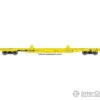 Walthers Mainline 5412 60' Pullman-Standard Flatcar - Ready To Run -- TTX TTCX #92310 (Container Pedestals; Yellow, Black, White) -Walthers Sales walthers mainline 5412 60 pullman standard flatcar ready to run ttx ttcx 92310 container pedestals yellow black white freight cars 183